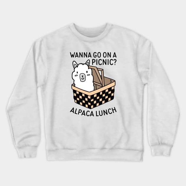 Alpaca Lunch Crewneck Sweatshirt by Cherrific